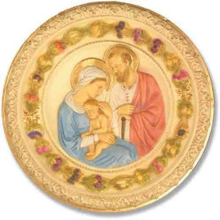 F6766RLC Holy Family Statue Plaque