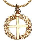 G-21 Cross on Wreath Pendant