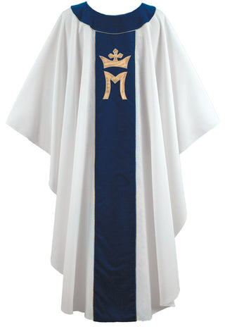 WHITE/BLUE STANDARD CHASUBLE - G64239A