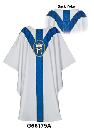 WHITE/BLUE ST. ANDREWS AMPLE CHASUBLE - B66179A