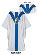 WHITE/BLUE ST. ANDREWS STANDARD CHASUBLE - G66179A