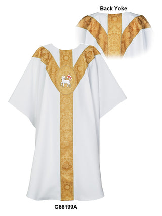 WHITE/GOLD ST. ANDREWS AMPLE CHASUBLE - B66199A