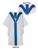 WHITE/BLUE ST. ANDREW STANDARD WEDDING CHASUBLE - G66279A