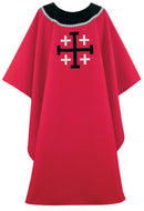 RED/SILVER JERUSALEM STANDARD CHASUBLE - G69141A