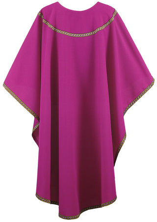 PURPLE/GOLD GALOON AMPLE CHASUBLE - B69307A