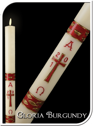 Gloria Burgundy Dadant Paschal Candle