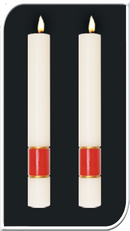 Gloria Burgundy Side Candle 2 x 17 - 69711