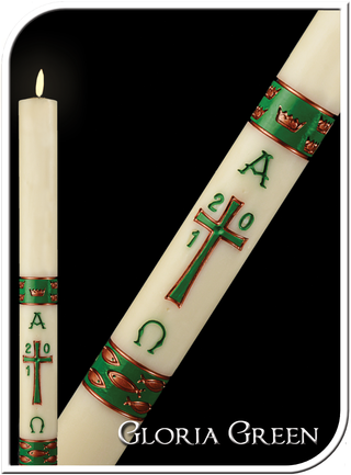 Gloria Green Dadant Paschal Candle