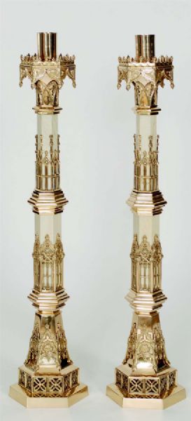 H-110 Candlestick with Marble Stem