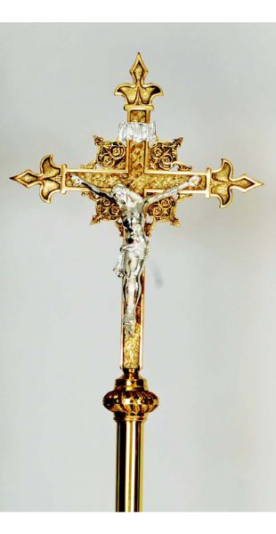 H-121PC Processional Cross, Brass