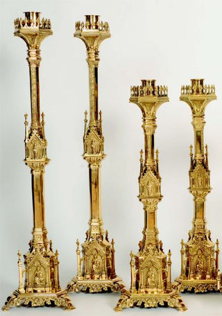 H-132 Polished Brass Candlestick