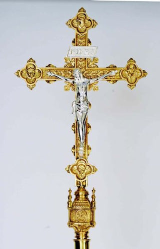 H-61PC Processional Cross, Brass