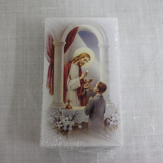 COMMUNION BOY HOLY CARDS 100PK - HIRMA-14