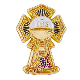 First Communion Cross Lapel Pin - J0639