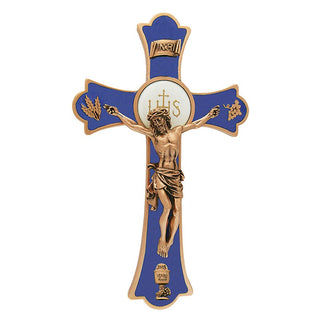 First Communion Holy Mass Crucifix - Blue - JC-3244-L