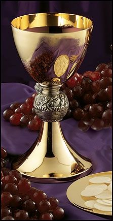 PCJC718 Loaves and Fish Chalice, Paten, and Ciborium