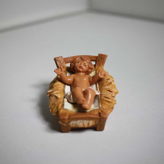 5" SCALE CLASSIC BABY JESUS IN CRIB FIGURE - 72513