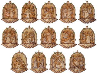 Stations of the Cross  26" H. x 20-1/2" W Set of 14 stations - K-788