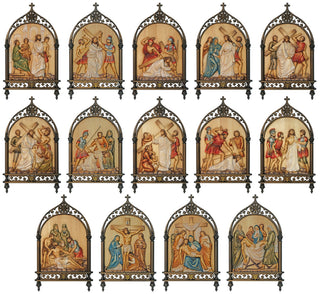 Stations of the Cross. 30" H. x 18" W Set of 14 stations - K-789