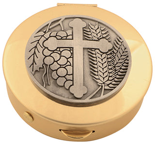 K127 Pyx - Pewter Cross Medallion