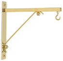 Wall Bracket, Bright Brass ***Maximum weight capacity is 40 pounds*** - K-210-BRASS