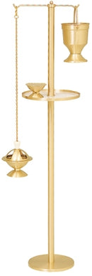 Censer Stand, Satin Brass, 10 1/2" Base - K-327-BR10