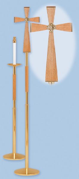 K-490 Processional Cross/Candle holder