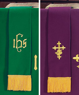 Reversible Purple &Green Stole