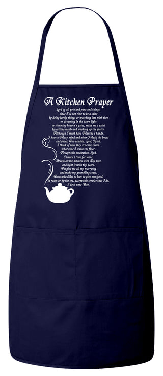 APR-18 A Kitchen Prayer Apron (Navy)