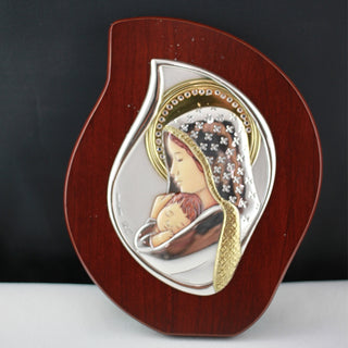 Madonna & Child Wood Plaque - LIS12200