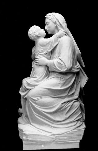 CC02-6607 Marble Mary with Children Statue