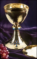 Blue Cross Chalice w/ Paten - MC352