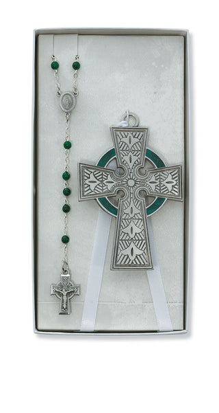 BABY IRISH CROSS/ROSARY SET - MCVBS38