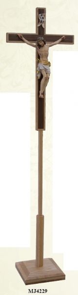 MJ4229 Inlayed Processional Cross w/ Stand