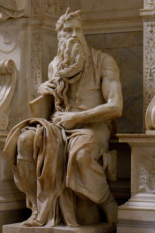 CC02-MOSES Marble Moses Statue