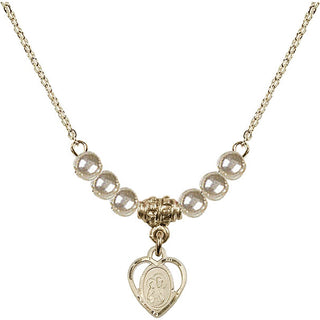 St Anne Beaded Hamilton Gold Plated Necklace - N21-5414GF/18RG