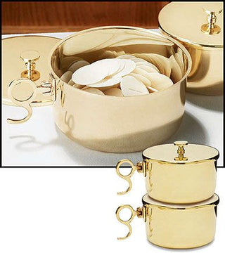 PCNS029 Polished-Brass Stacking Ciboria with Lid
