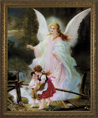 NW-296-2 Angel on the Perilous Bridge - Gold Frame