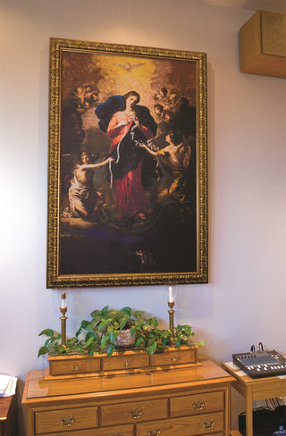 NWC-927 Mary Undoer of Knots Church Sized-Canvas in Ornate Frame