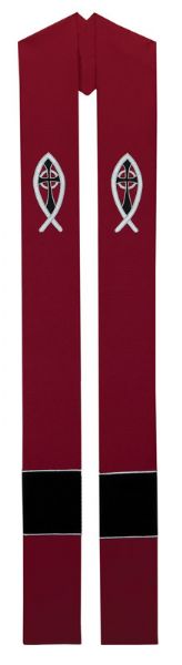 7074 Stole - Crimson
