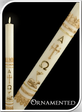 Ornamented Paschal Candle 1-1/2" x 34 - 60118