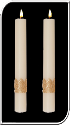 Ornamented Side Candle 1 1/2 x 12 - 69818