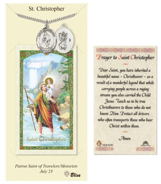 Wrestling - St. Christopher Prayer Card & Medal