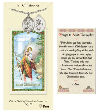 Track (Male) - St. Christopher Prayer Card & Medal
