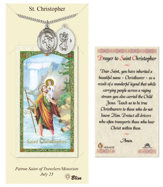 Track (Female)  - St. Christopher Prayer Card & Medal