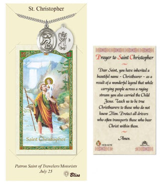 Swimming  - St. Christopher Prayer Card & Medal