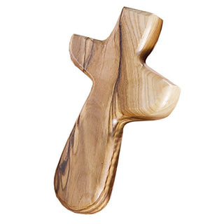 Olive Wood Hand Cross - Pocket Size 2 3/4" - PCWS538