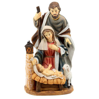 10" Holy Family Resin w/Lamb - PR019797