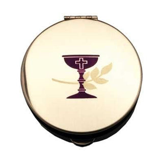 PS111 Pyx - Purple Chalice and Wheat Design