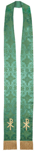 GREEN CHI-RHO PREACHING STOLE - PS70045Y